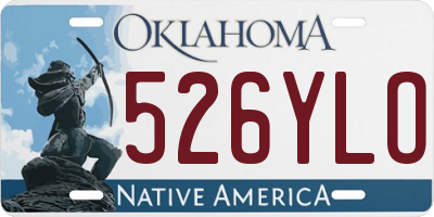 OK license plate 526YLO