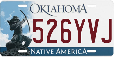 OK license plate 526YVJ