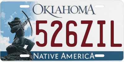 OK license plate 526ZIL