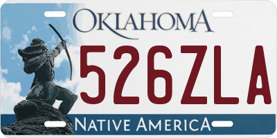 OK license plate 526ZLA
