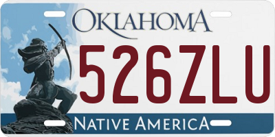 OK license plate 526ZLU