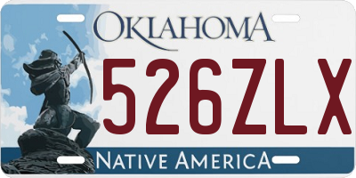OK license plate 526ZLX
