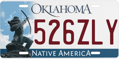 OK license plate 526ZLY