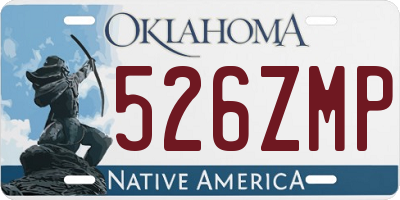 OK license plate 526ZMP