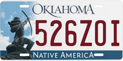 OK license plate 526ZOI