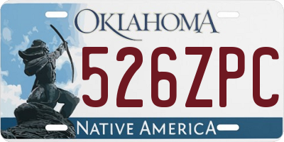 OK license plate 526ZPC