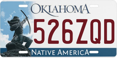 OK license plate 526ZQD