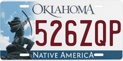 OK license plate 526ZQP