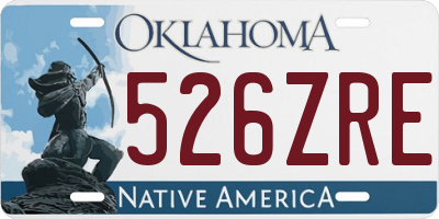 OK license plate 526ZRE