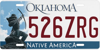 OK license plate 526ZRG
