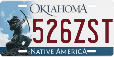 OK license plate 526ZST
