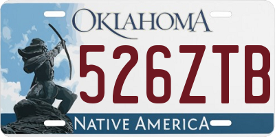 OK license plate 526ZTB