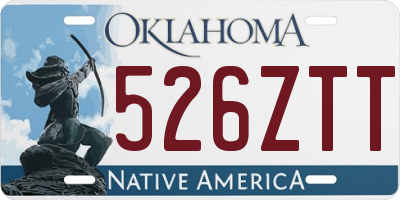 OK license plate 526ZTT