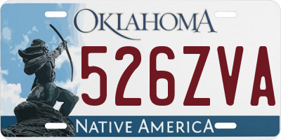 OK license plate 526ZVA
