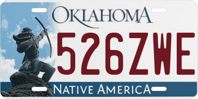 OK license plate 526ZWE