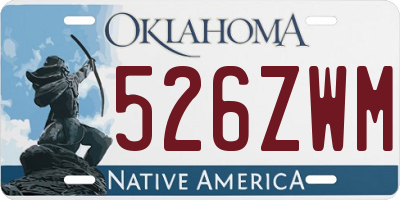 OK license plate 526ZWM