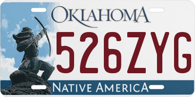 OK license plate 526ZYG