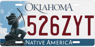 OK license plate 526ZYT