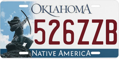 OK license plate 526ZZB