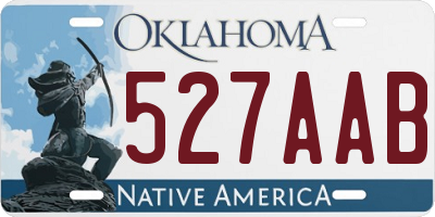 OK license plate 527AAB