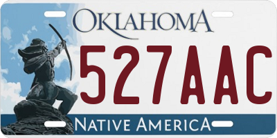 OK license plate 527AAC