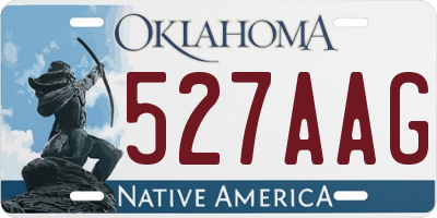 OK license plate 527AAG