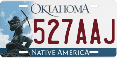 OK license plate 527AAJ