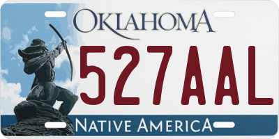 OK license plate 527AAL