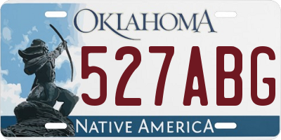 OK license plate 527ABG