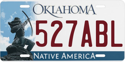 OK license plate 527ABL