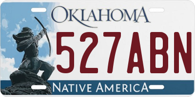 OK license plate 527ABN