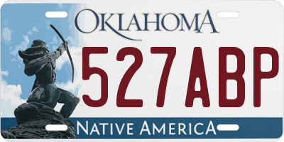 OK license plate 527ABP