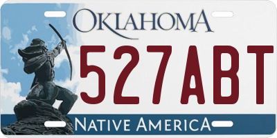 OK license plate 527ABT