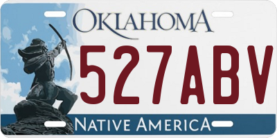 OK license plate 527ABV