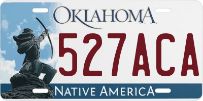 OK license plate 527ACA