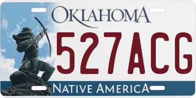 OK license plate 527ACG