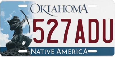 OK license plate 527ADU