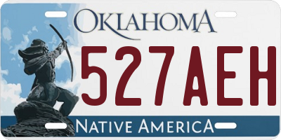 OK license plate 527AEH
