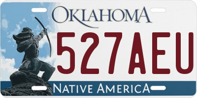 OK license plate 527AEU