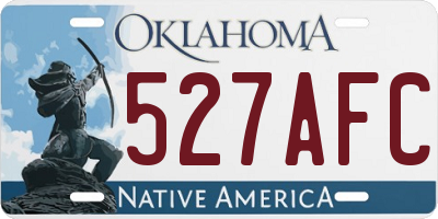 OK license plate 527AFC