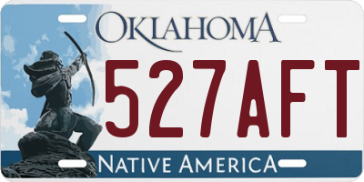 OK license plate 527AFT