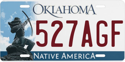 OK license plate 527AGF