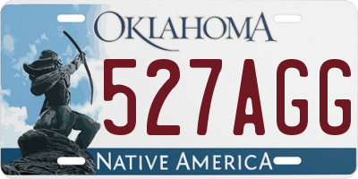 OK license plate 527AGG