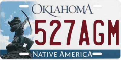OK license plate 527AGM
