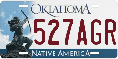 OK license plate 527AGR