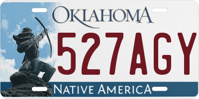 OK license plate 527AGY