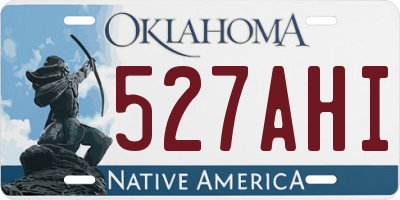 OK license plate 527AHI