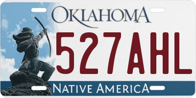 OK license plate 527AHL