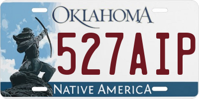 OK license plate 527AIP