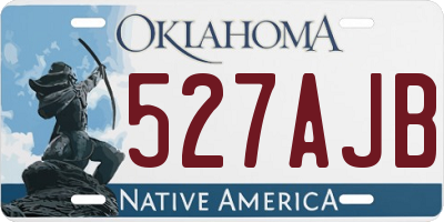 OK license plate 527AJB